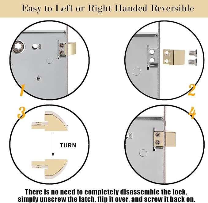 Mortise Lock Set with Crystal Glass Knob, Antique Door Knobs with Lock and Skeleton Key, Fit Interior Door, Brushed Nickel Finish
