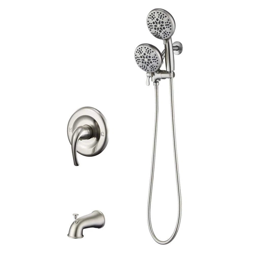 ELLO&ALLO 48-Spray Handheld Tub Shower Faucet w/ 5 in. Shower Head, Nickel