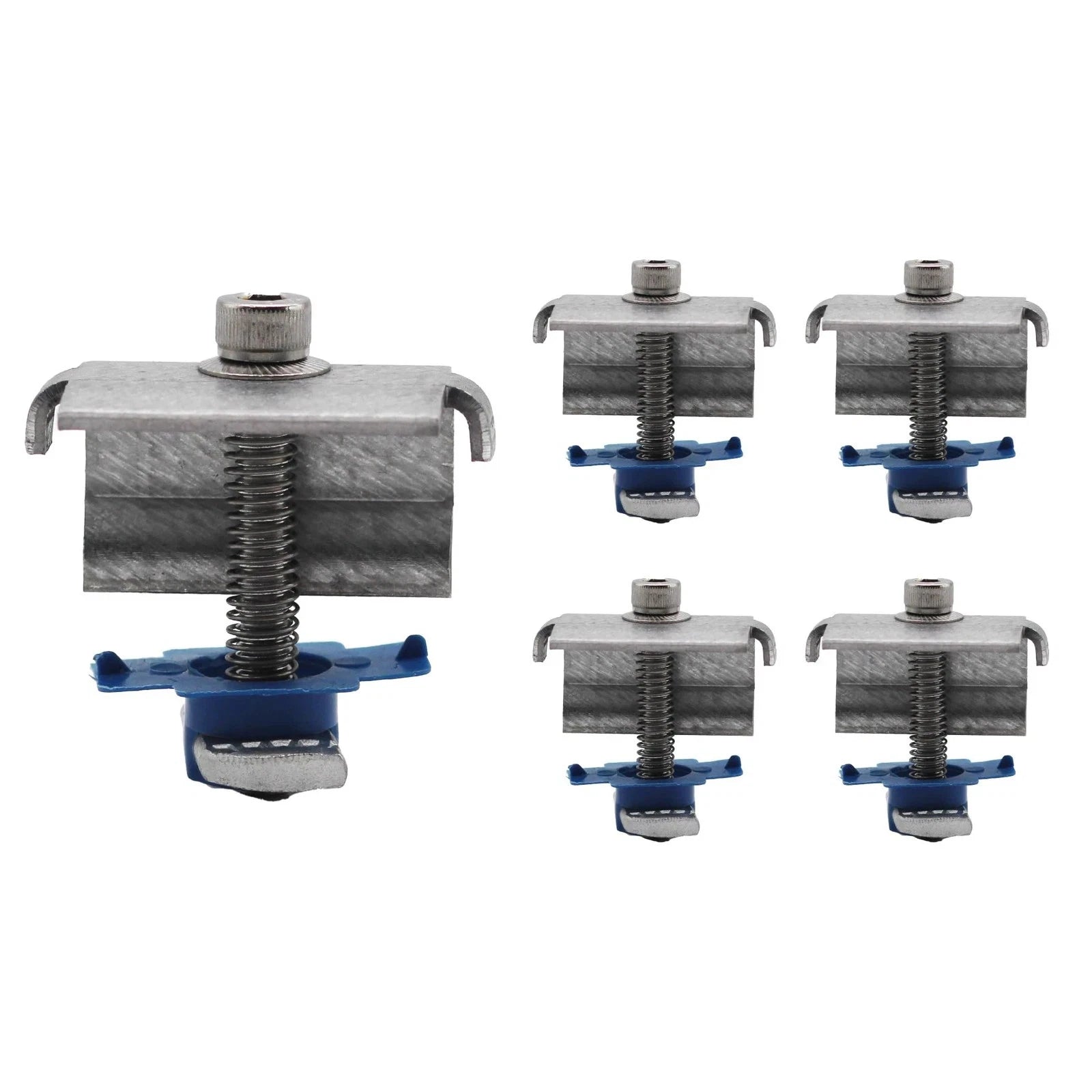 Adamax SPEC158-5PK Solar Panel End Clamps for 1-5/8 in. Steel Strut Gray