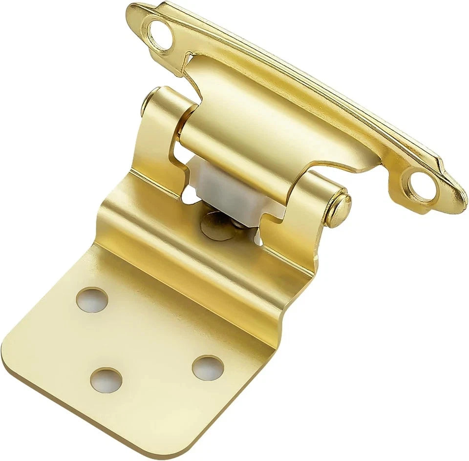60 Packs (30 Pairs) 3/8" Inset Gold Cabinet Hinge,Self Closing Hinges