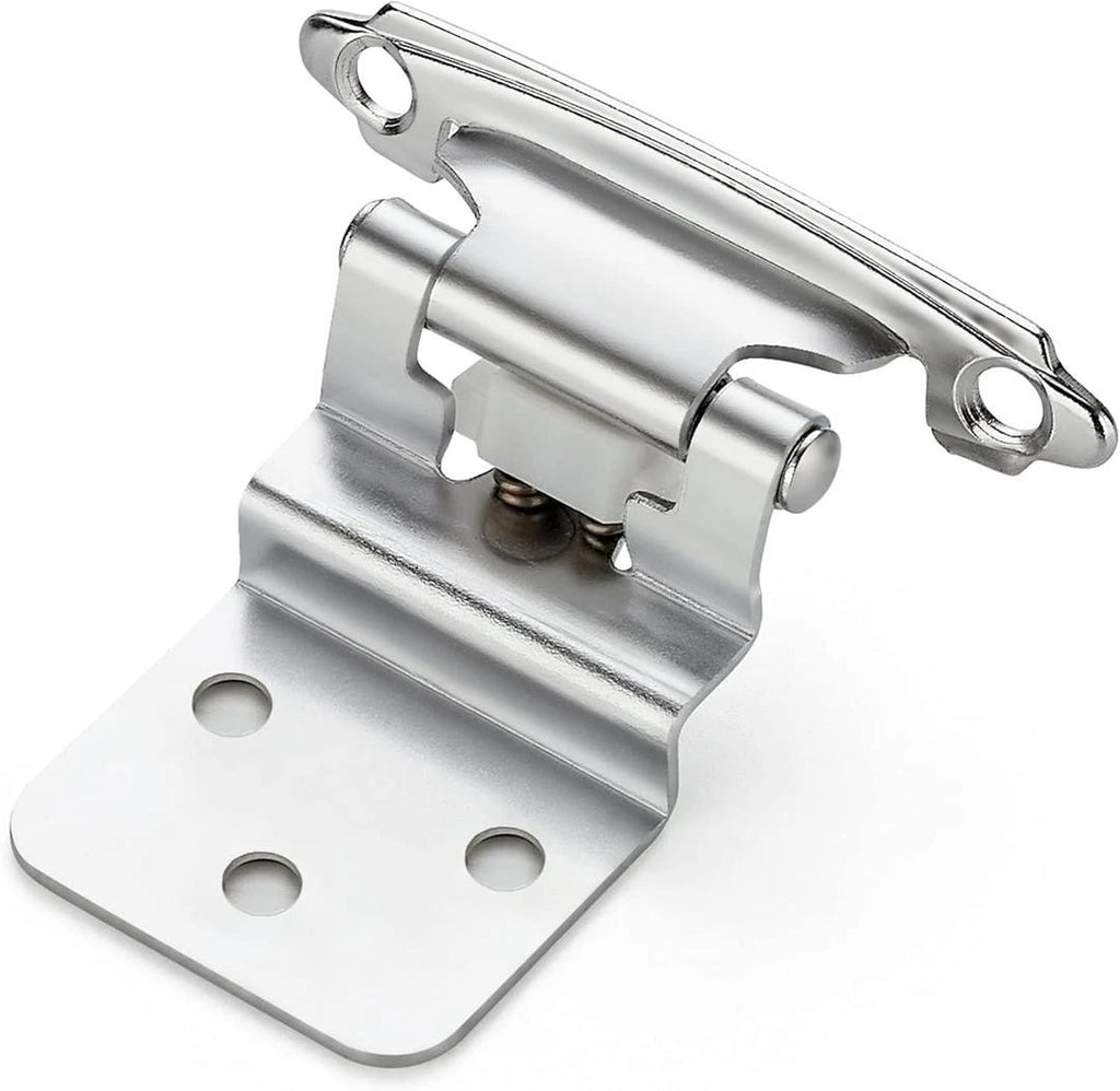 10 Packs 5 Pairs 3/8 inch Inset Polished Chrome Cabinet Hinges Kitchen Cabinet