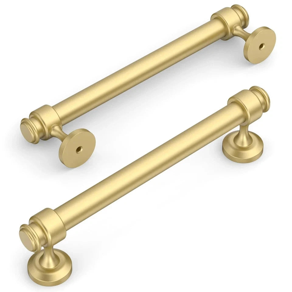 Amerdeco 10 Pack Brushed Gold Cabinet Pulls 5 Inch Hole Centers Cabinet Handles