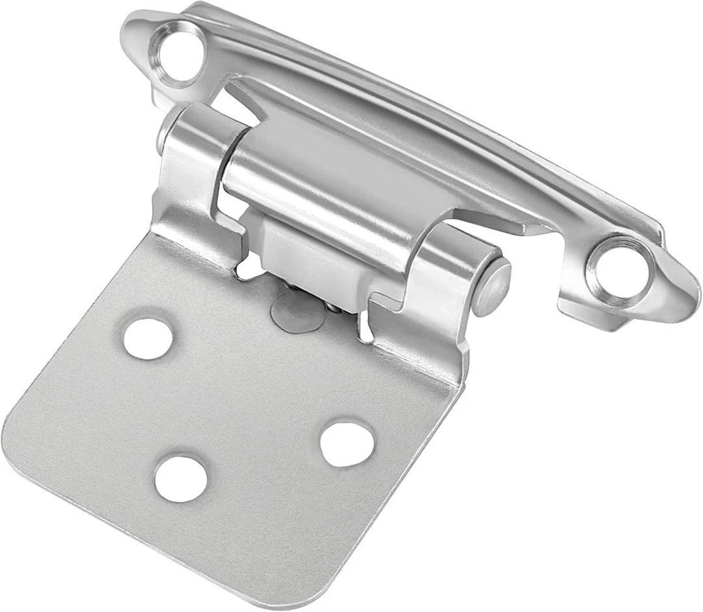 40 Pack 1/2 Inch Overlay Cabinet Hinges, Satin Nickel Cabinet Door Hinges