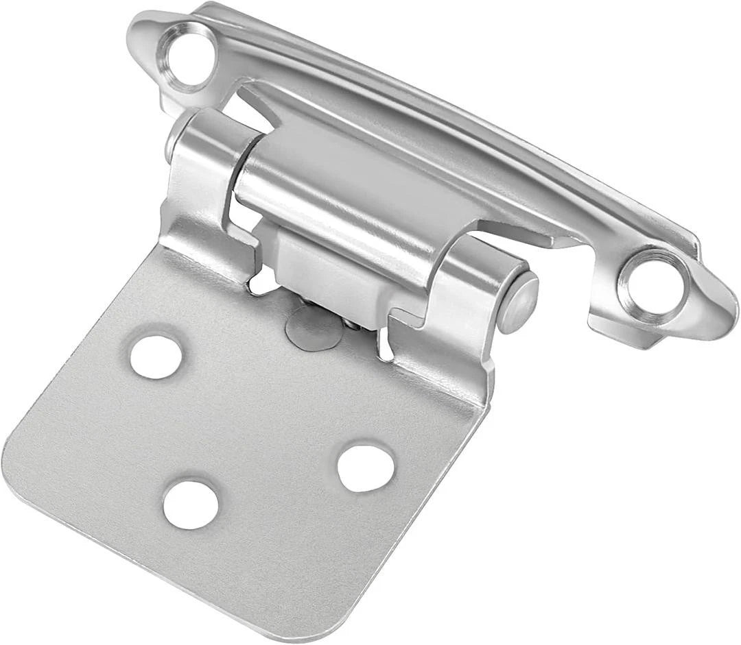 40 Pack 1/2 Inch Overlay Cabinet Hinges, Satin Nickel Cabinet Door Hinges