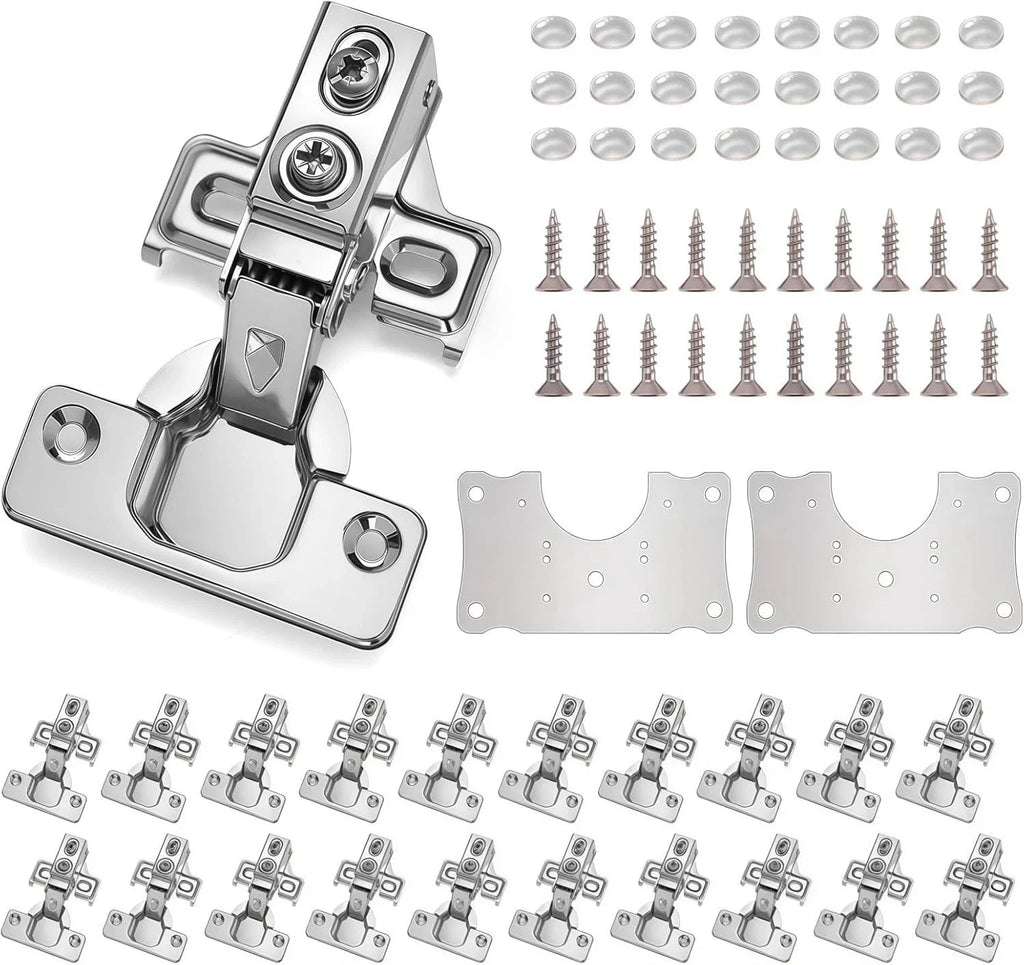 Cabinet Hinges - 24 Pack for 1/2 inch Overlay Cabinet, Face Frame Concealed 105D