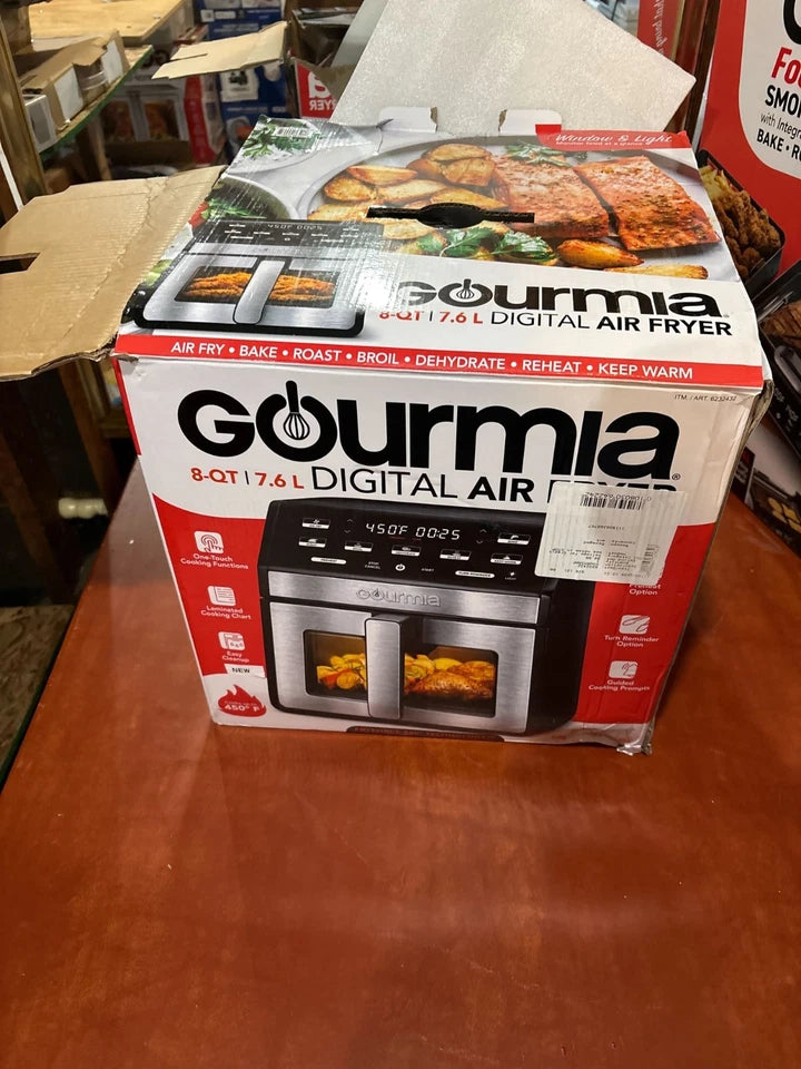 Gourmia 8-Qt / 7.6L Digital Air Fryer, Front-Door Style – Open Box