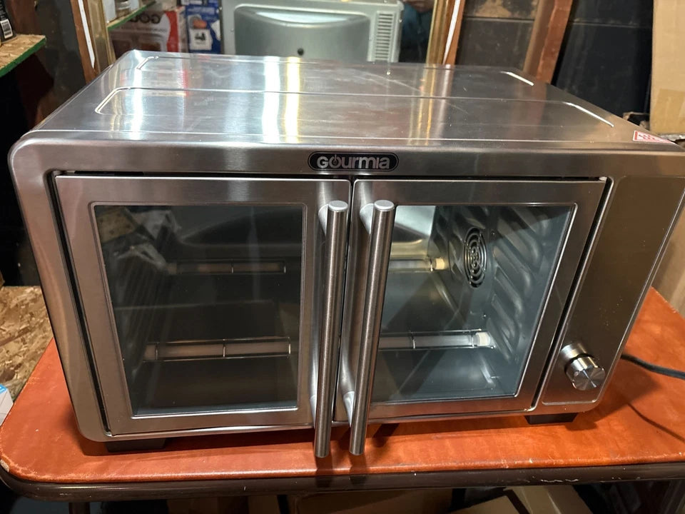 Gourmia XL Digital Countertop Oven with Air Fryer, French Doors, Temp Probe – Open Box