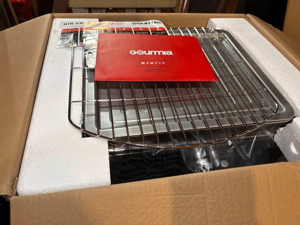 Gourmia XL Digital Countertop Oven with Air Fryer, French Doors, Temp Probe – Open Box