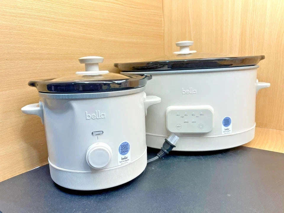 BELLA 6Qt & 2Qt Programmable Nonstick Slow Cooker Set