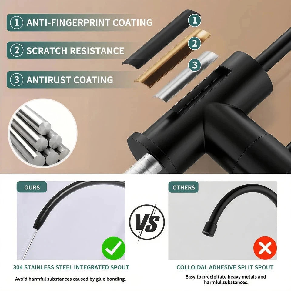 Drinking Water Faucet for Kitchen Sink SUS304, Stainless Steel