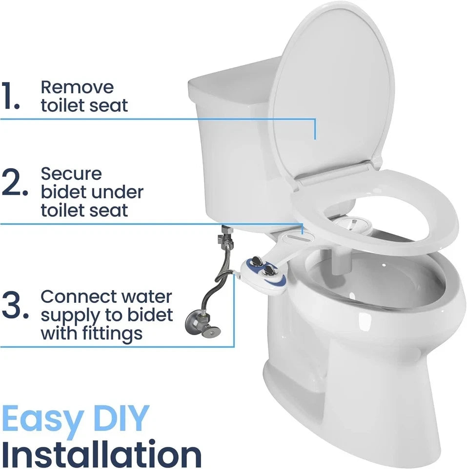 LUXE Bidet NEO 120 Single Nozzle, Self-Cleaning, Non-Electric Bidet Attachment