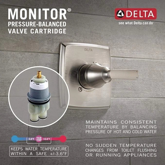 Delta Faucet Trinsic 14 Series Single-Function Shower Trim Kit with Single-Spray
