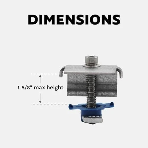 Adamax SPEC158-5PK Solar Panel End Clamps for 1-5/8 in. Steel Strut Gray