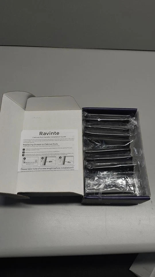 Ravinte 25 Pack 4 Inch Kitchen Square Cabinet Handles Matte Black Cabinet Pulls