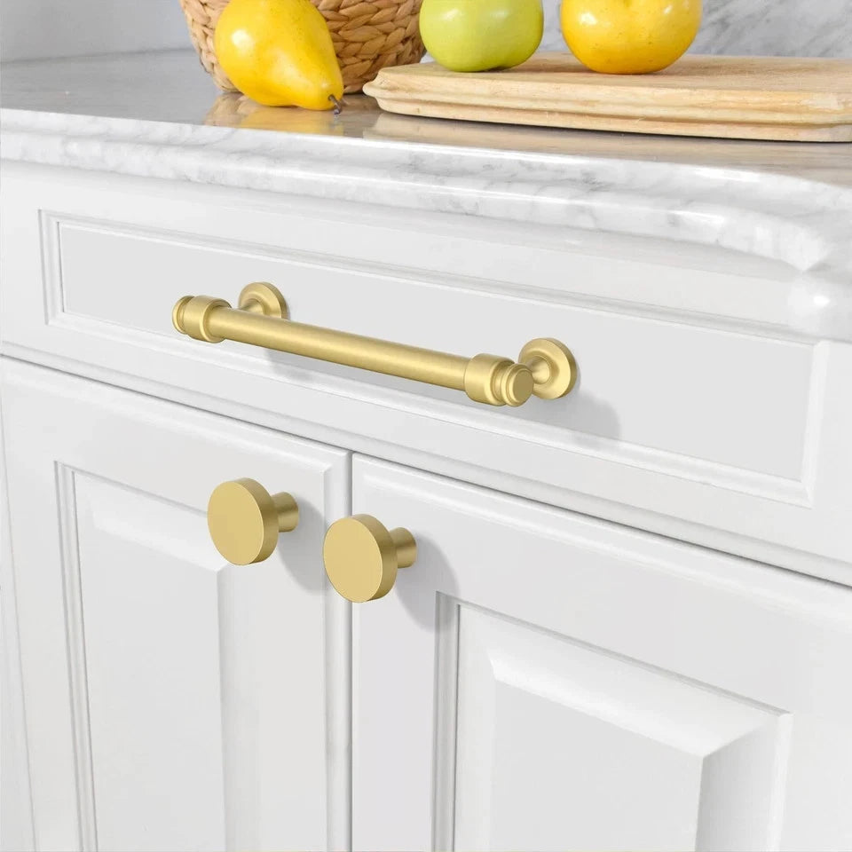 Amerdeco 10 Pack Brushed Gold Cabinet Pulls 5 Inch Hole Centers Cabinet Handles