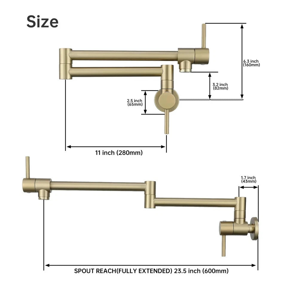 Brushed Gold Faucet for Wash Basin, Wash Basin Faucets Multi-Function Swing