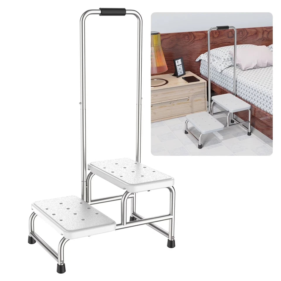 2-Step Stool with Handle for Elderly