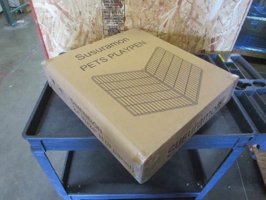 Dog Playpen,24 in(H) 7 Panels 1 Gate Pet Fence